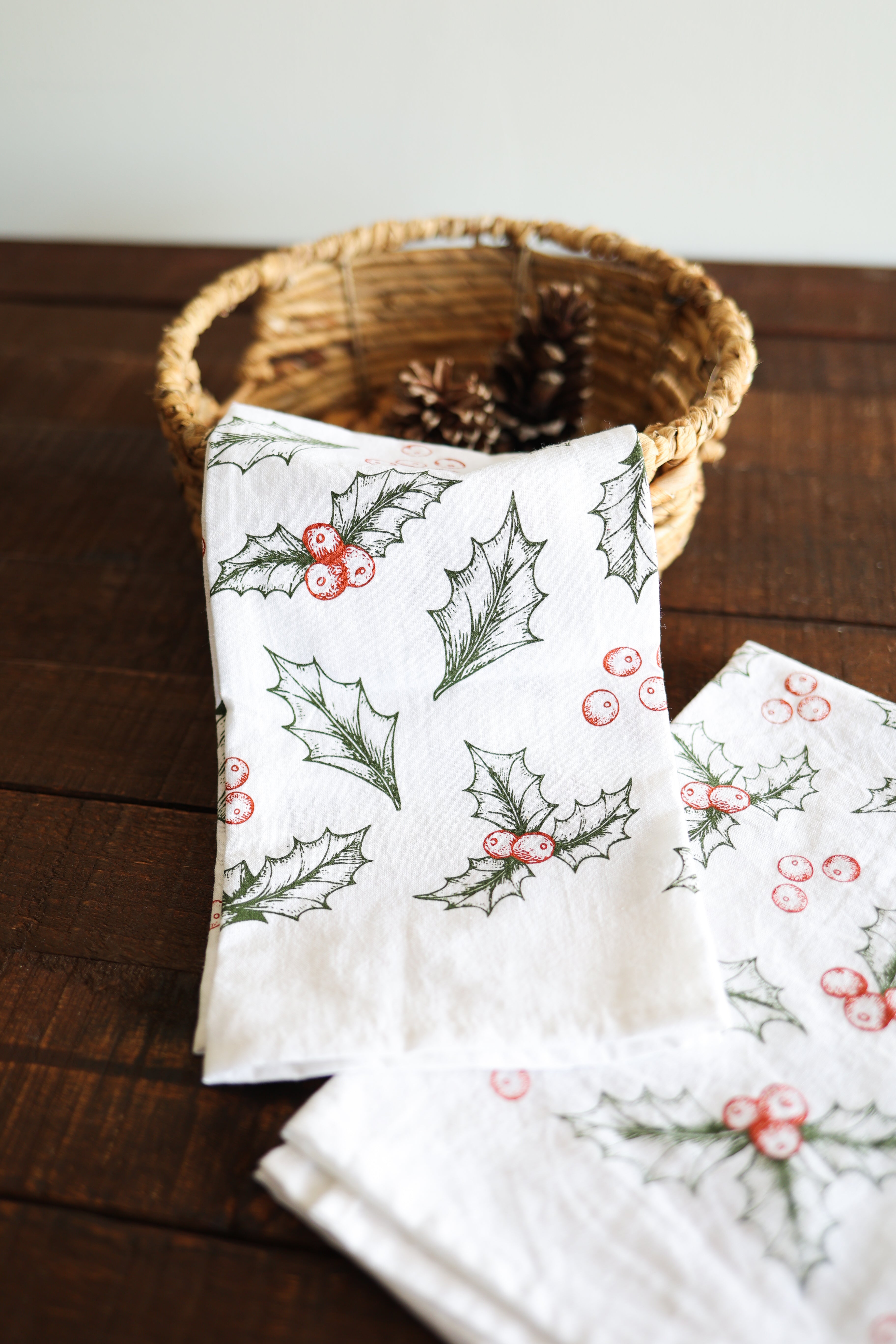 Holly Tea Towel