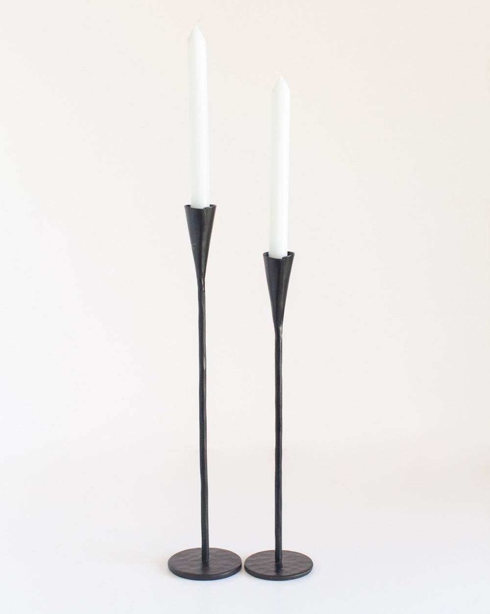 Hand-Forged Iron Taper Candle Holders