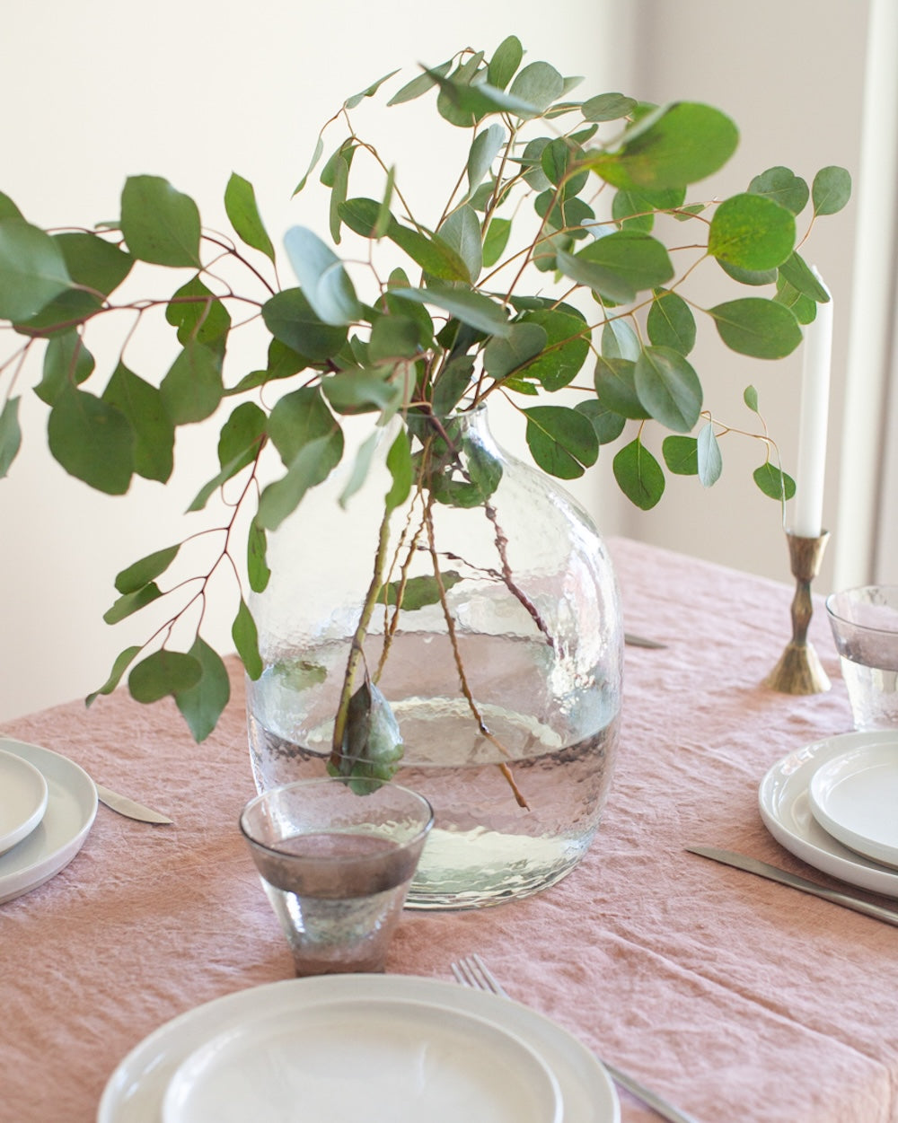 Hand-Hammered Recycled Glass Vase