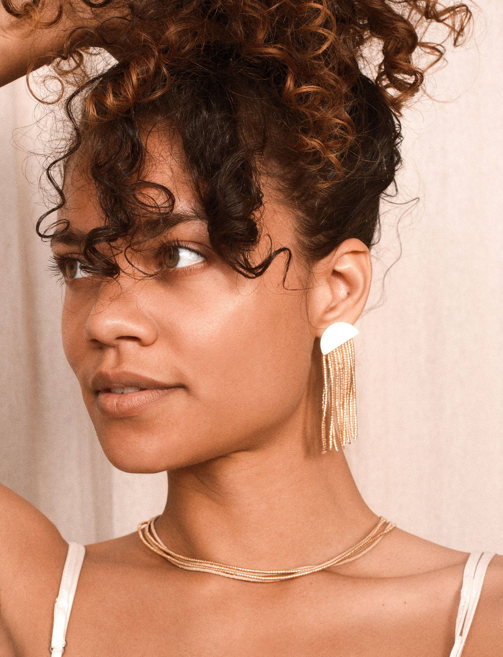 Gold Kuota Beaded Necklace