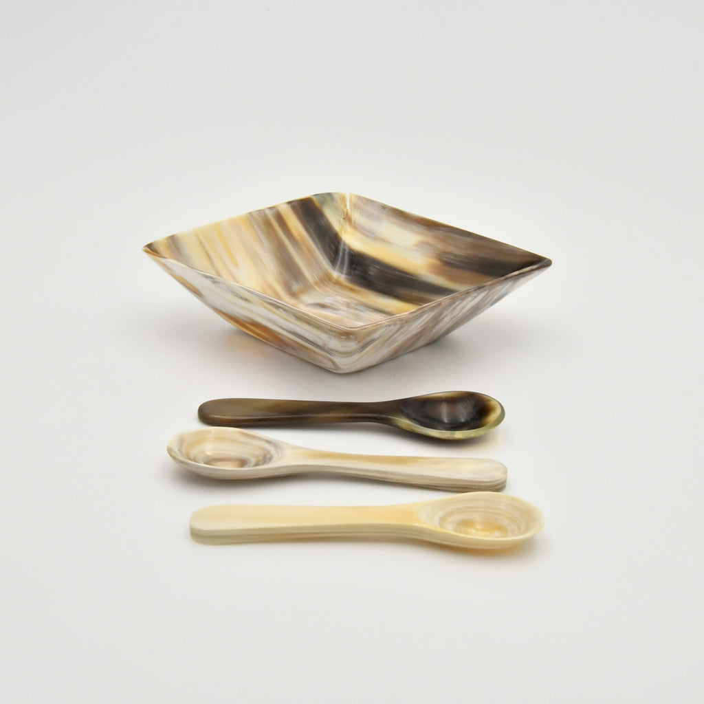 Horn Bowl & Spoon Set
