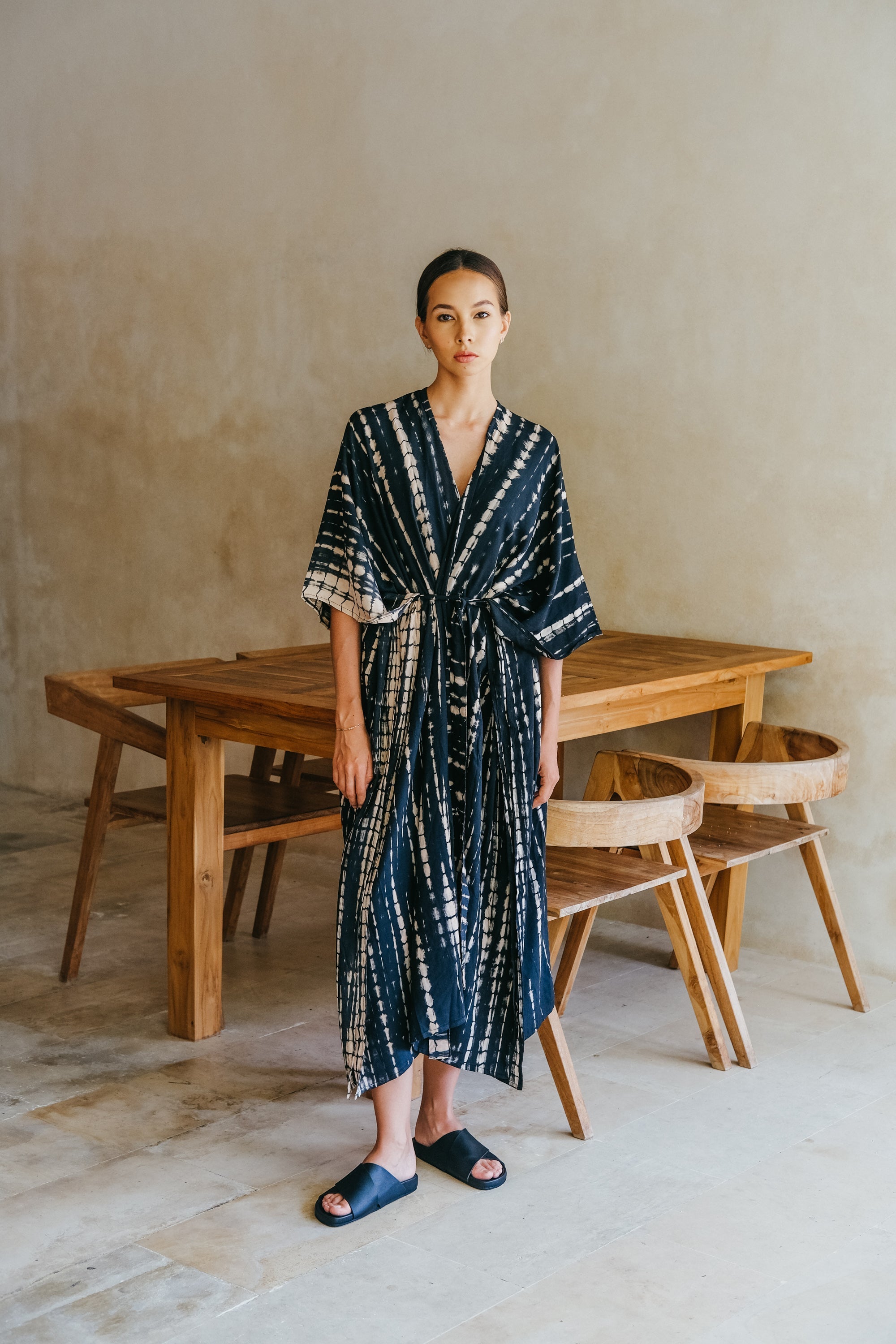 Hand-Dyed Maxi Kimono