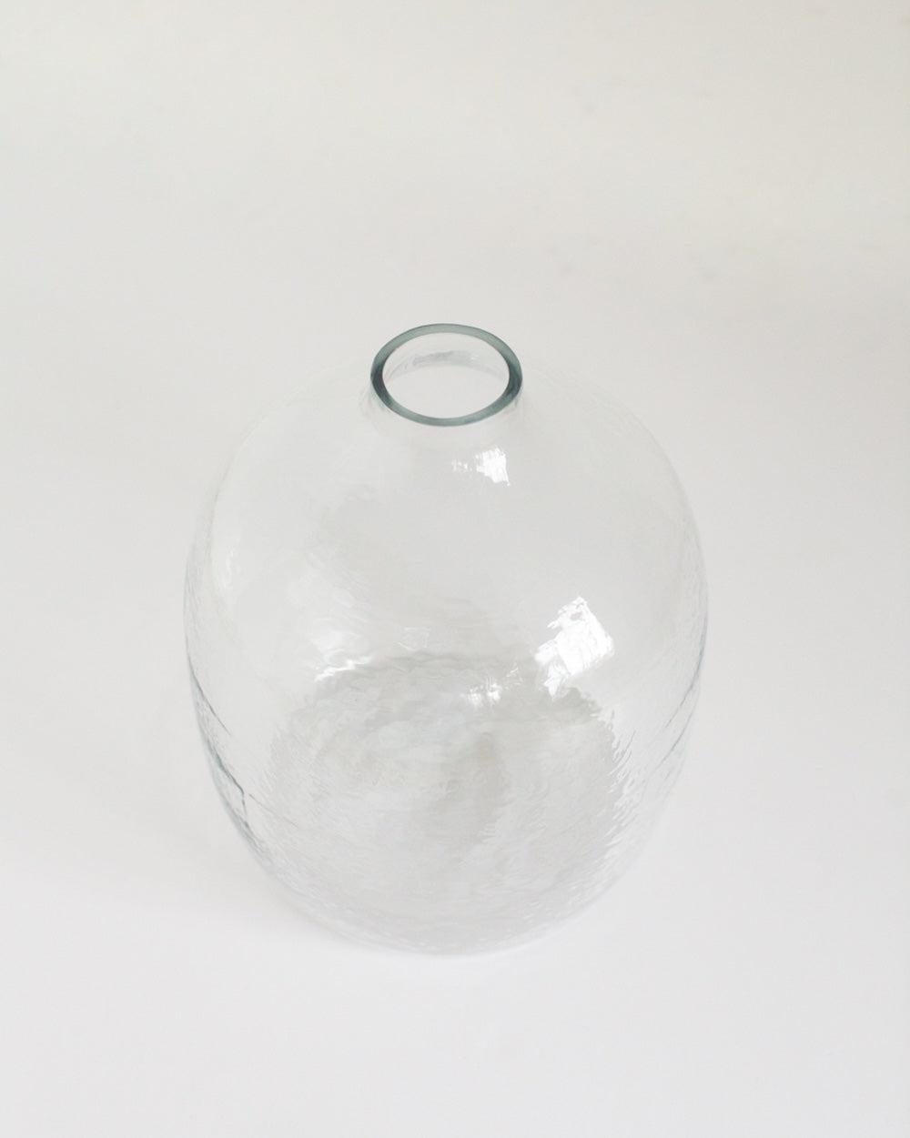 Hand-Hammered Recycled Glass Vase