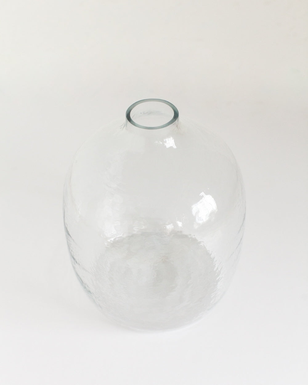Hand-Hammered Recycled Glass Vase