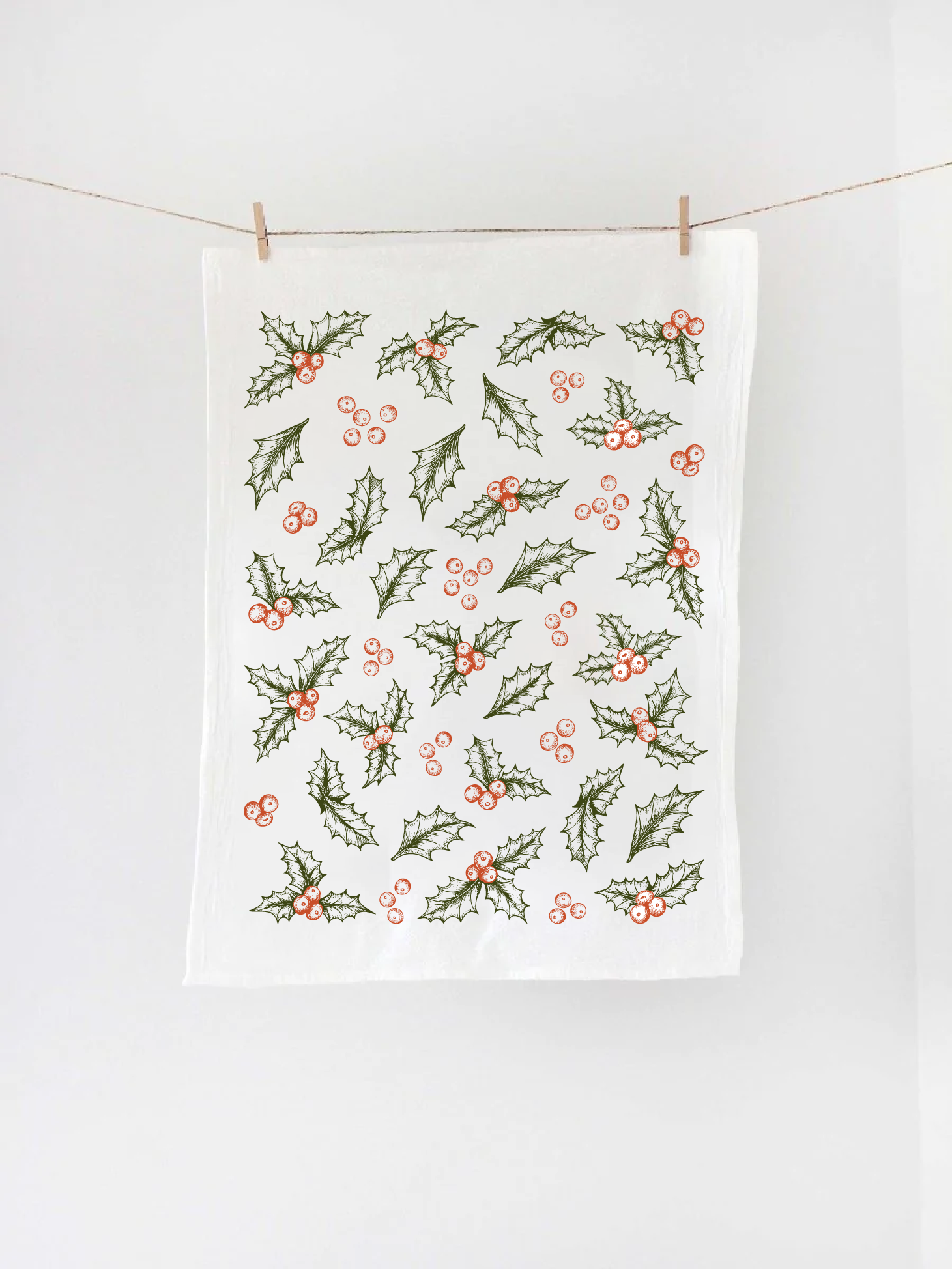 Holly Tea Towel