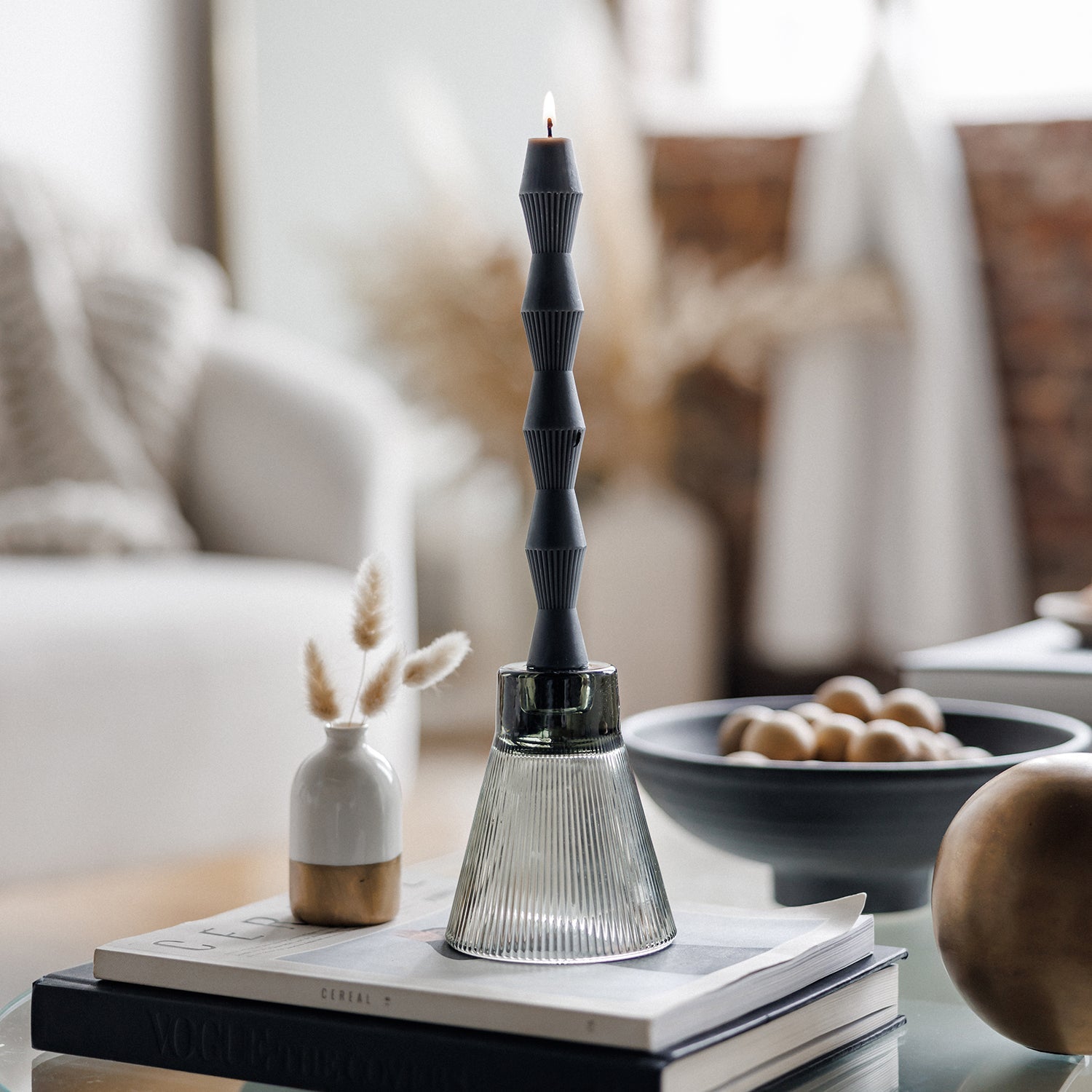 Geometric Pillar Candle Set