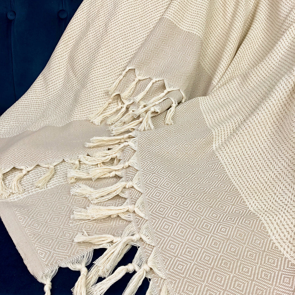 Turkish Throw Blanket: Diamond Shape