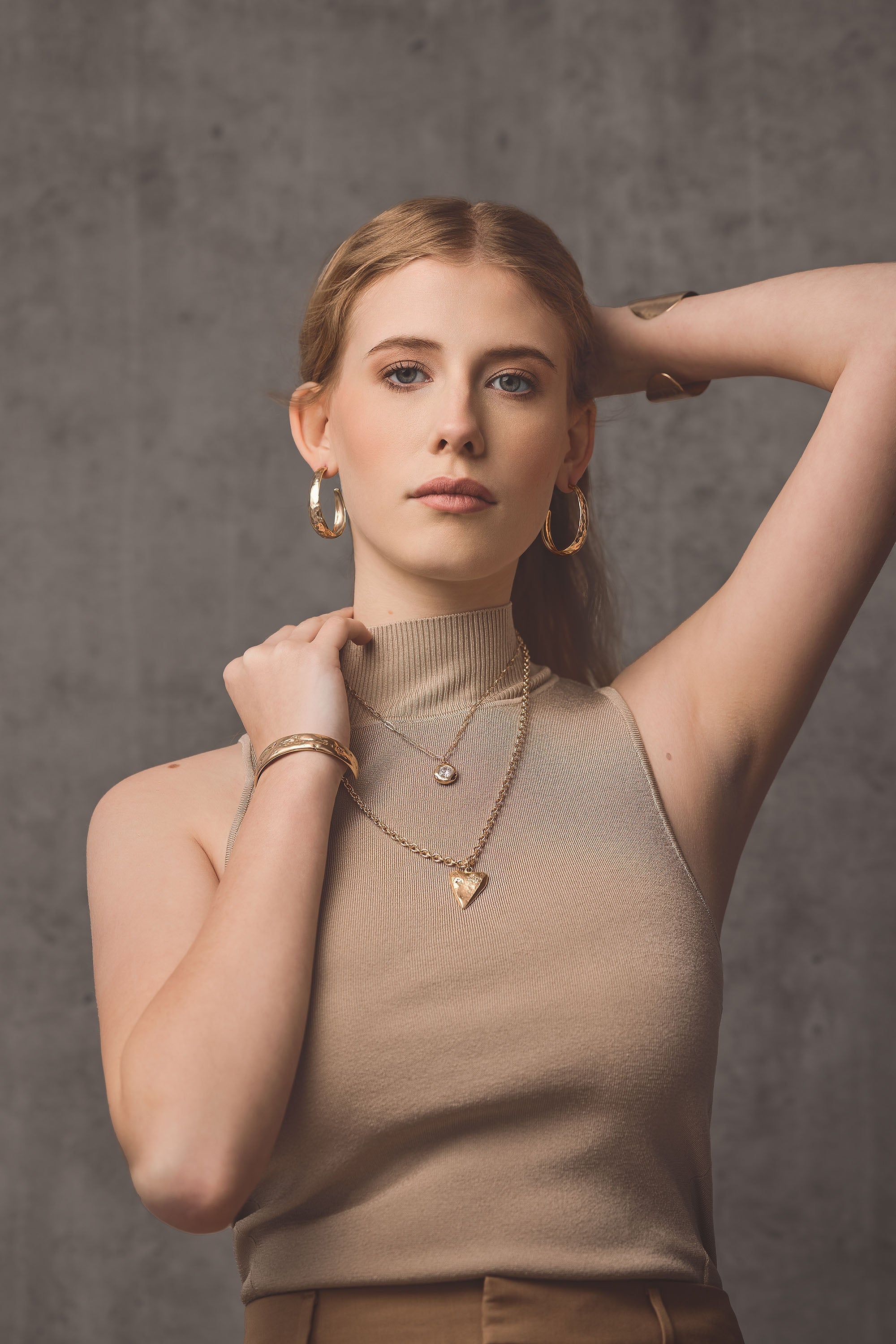 Hand-Formed Halo Bronze Earrings