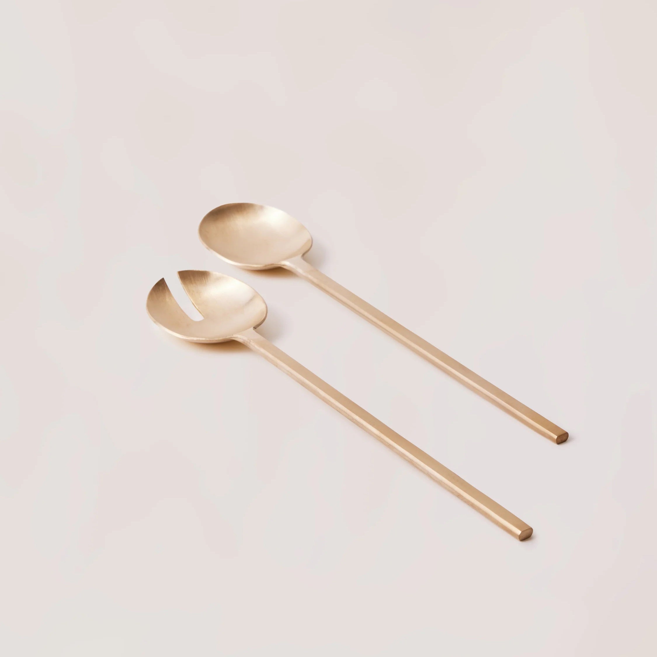 Fleck Brass Salad Servers