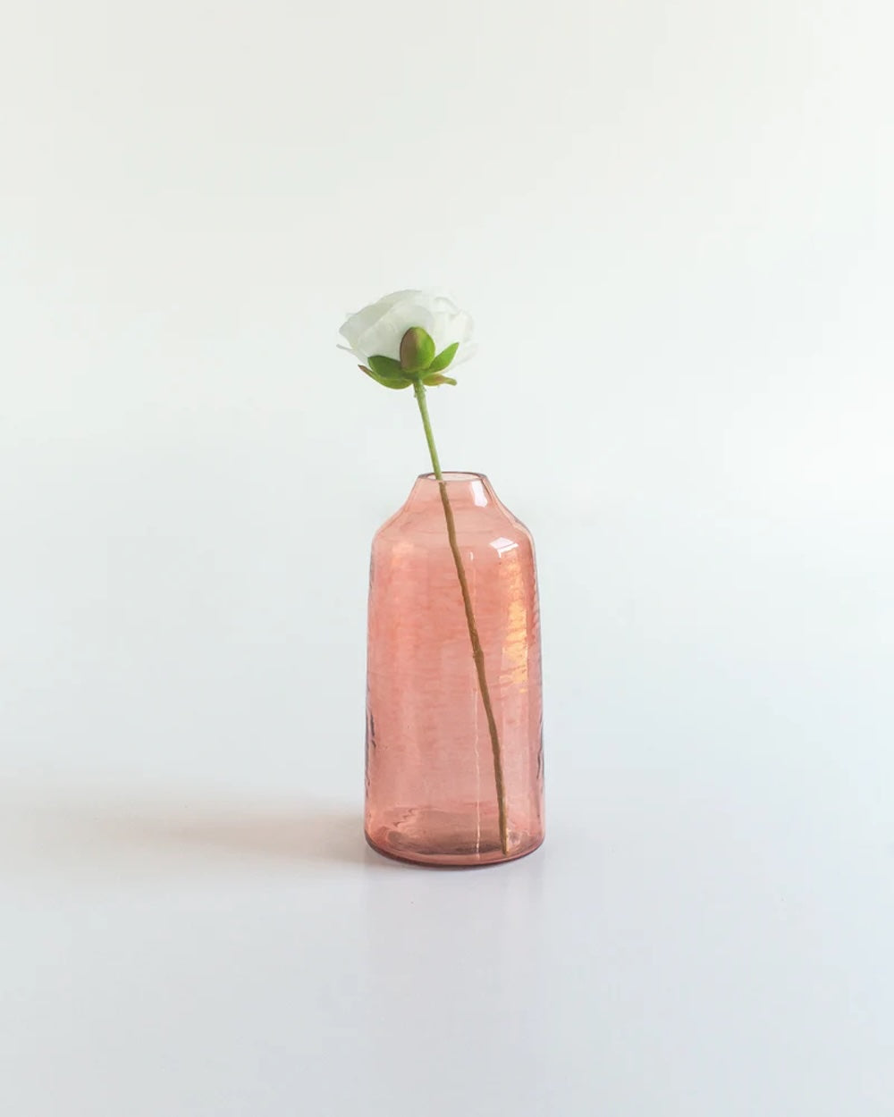 Handblown Hammered Glass Bud Vases