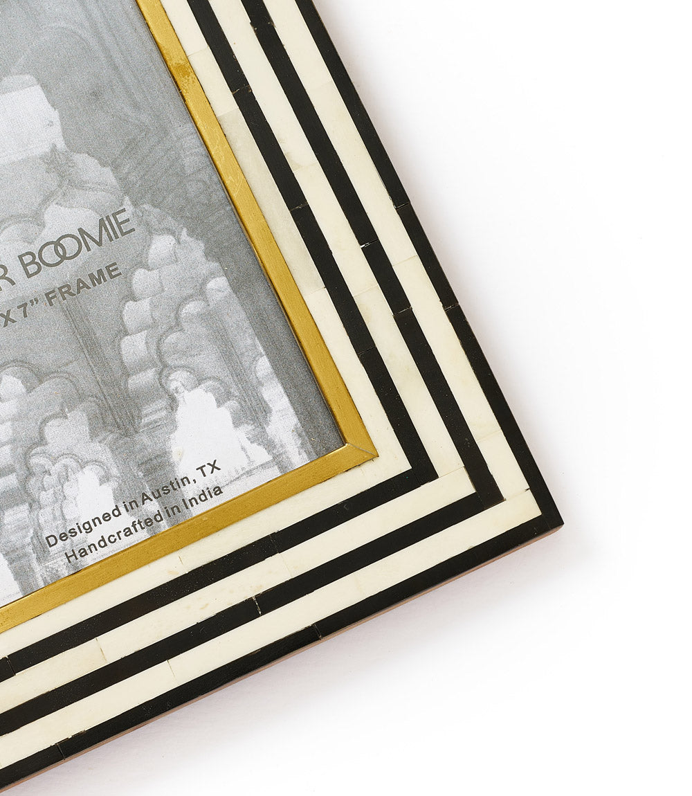 Rajiva 5x7 Black & Cream Picture Frame