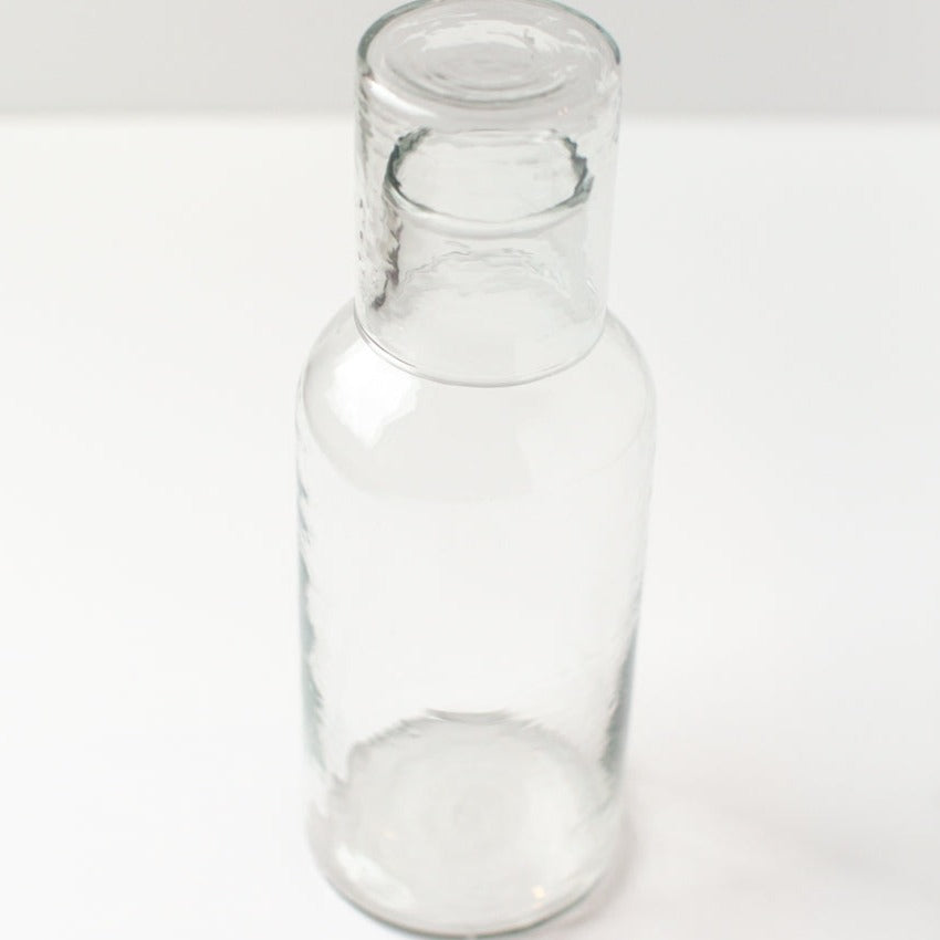 Handblown Hammered Glass Carafe Set
