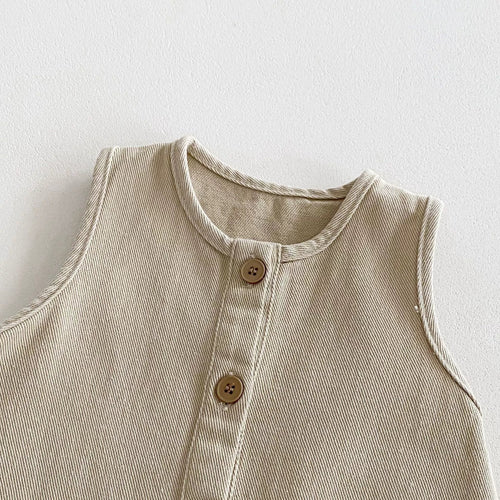 Baby Unisex Sleeveless Overalls
