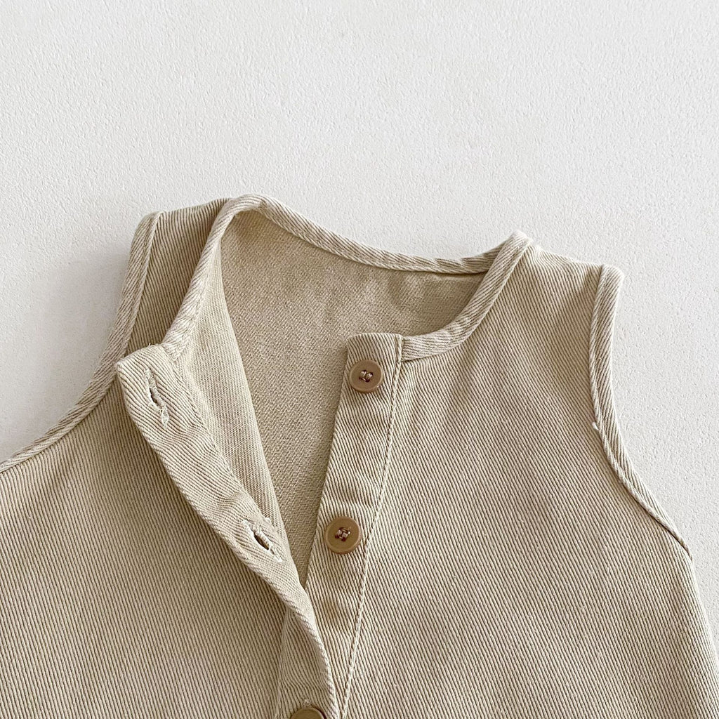 Baby Unisex Sleeveless Overalls