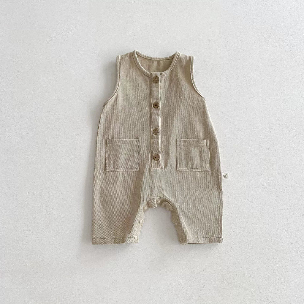 Baby Unisex Sleeveless Overalls